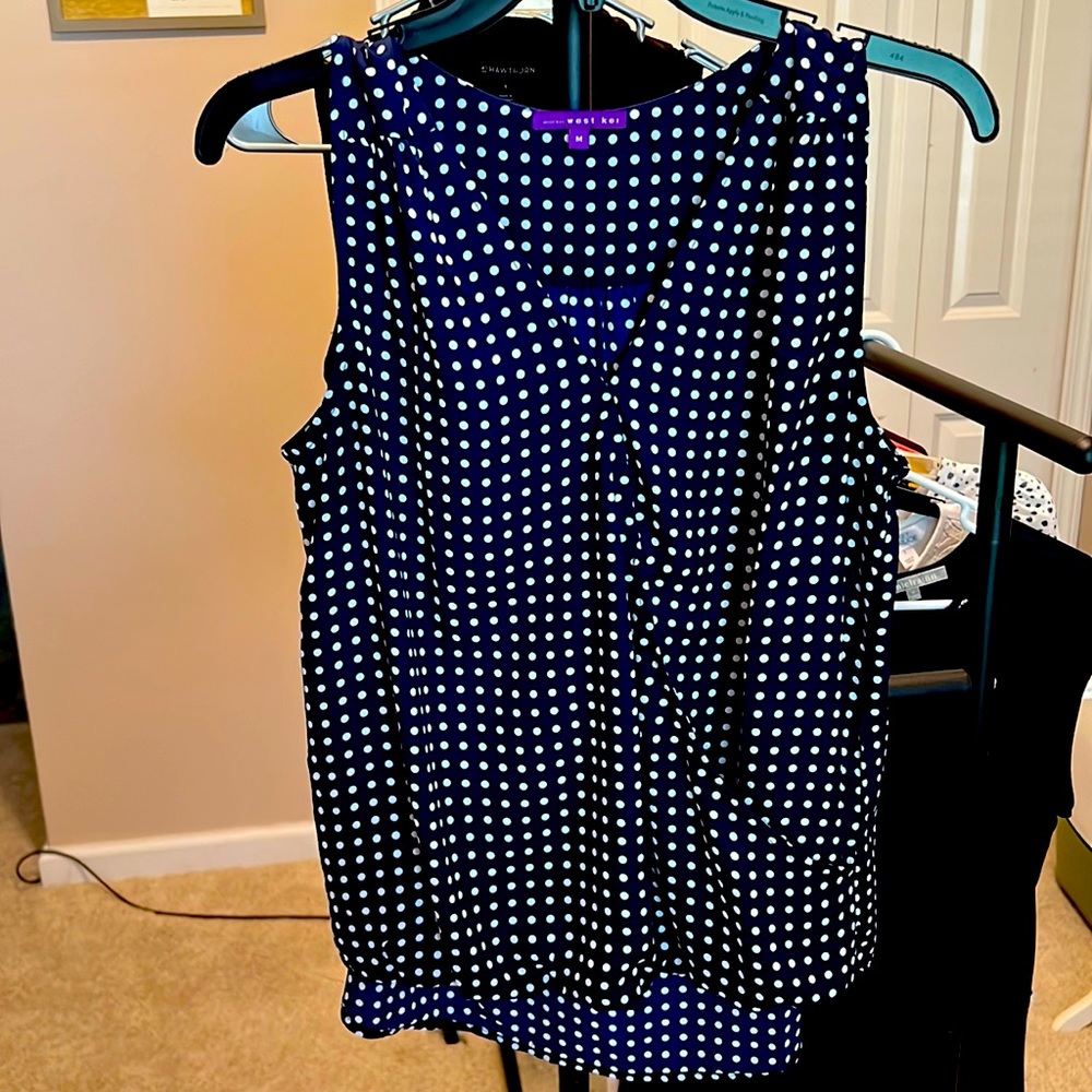 Sleeveless work or casual shirt.